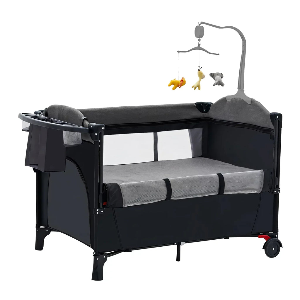 Changing Portable In Play Babe Music iMounTEK Center Trayand Box, Foldable Toys Babe Canopy, Nursery Storage Crib 1 Include Wheels, Yard, 6