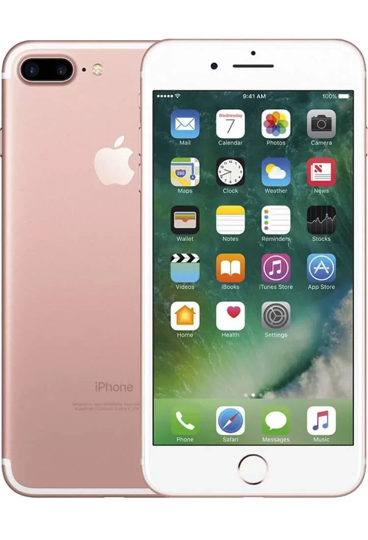 iPhone Pre-Owned Unlocked 128GB Carrier (Fair) Plus- Apple 7 Gold Rose