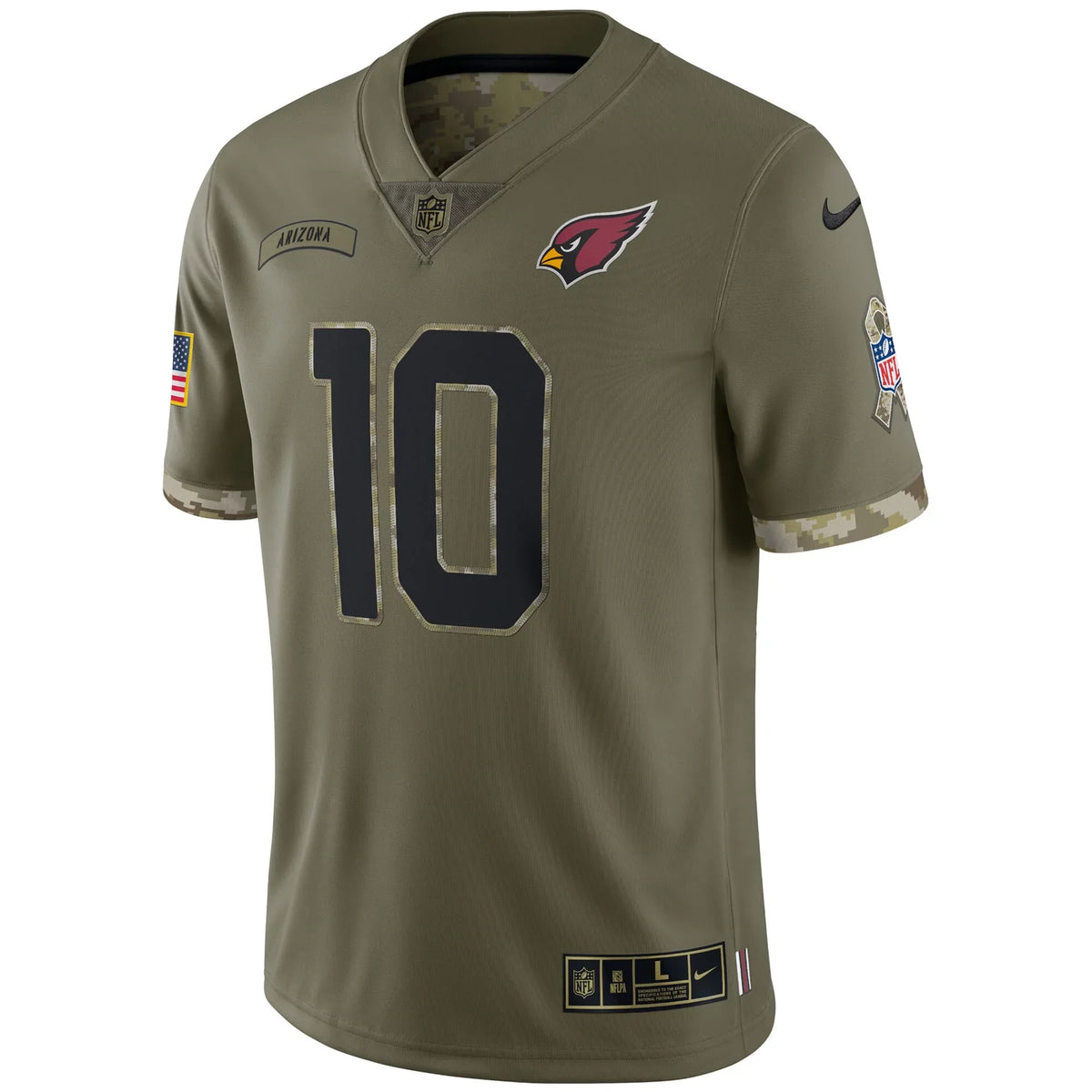 Service Salute Jersey Limited Nike Cardinals Olive To 2022 Arizona Hopkins Men's DeAndre