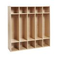 Natural Streamline 5-Section Locker, Classroom Coat Furniture, ECR4Kids