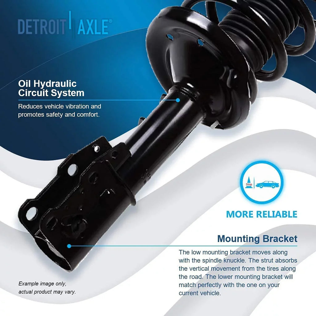 Axle 2011 2pc 2010 Springs Complete 2007-2009 Saturn Detroit for 2008 Struts Aura, 2006 Chevy 2005-2010 2004-2012 Struts Replacement Front Malibu, G6, Assembly - w/Coil Front Pontiac