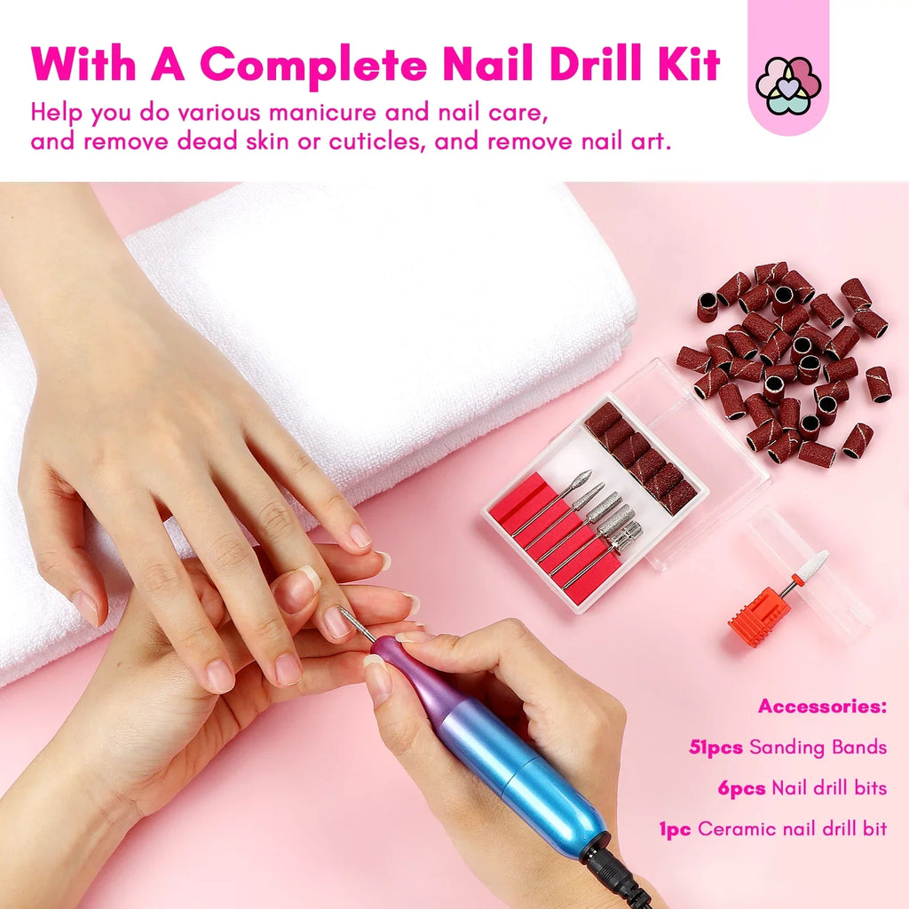 Oil Dip Dipping Powder and Drill Coat and Kit Powder Activator Cuticle Liquids Electric Nail Colors Drill with Keratin Nails Dip Saviland - with Set, Base Kit 30 Powder Top