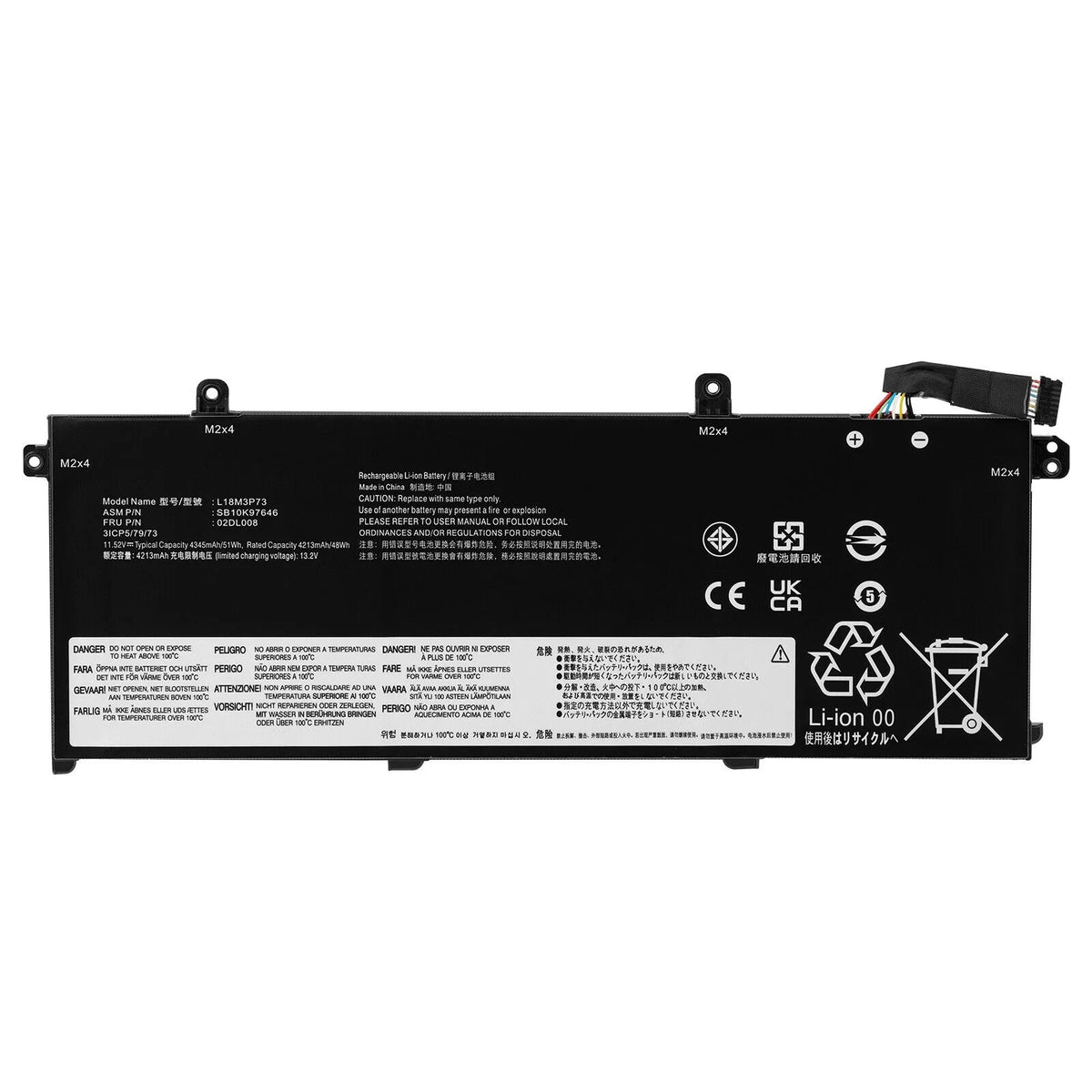T495 L18M3P74 Battery ThinkPad T14 T490 For L18M3P73 Lenovo P43s 02DL007