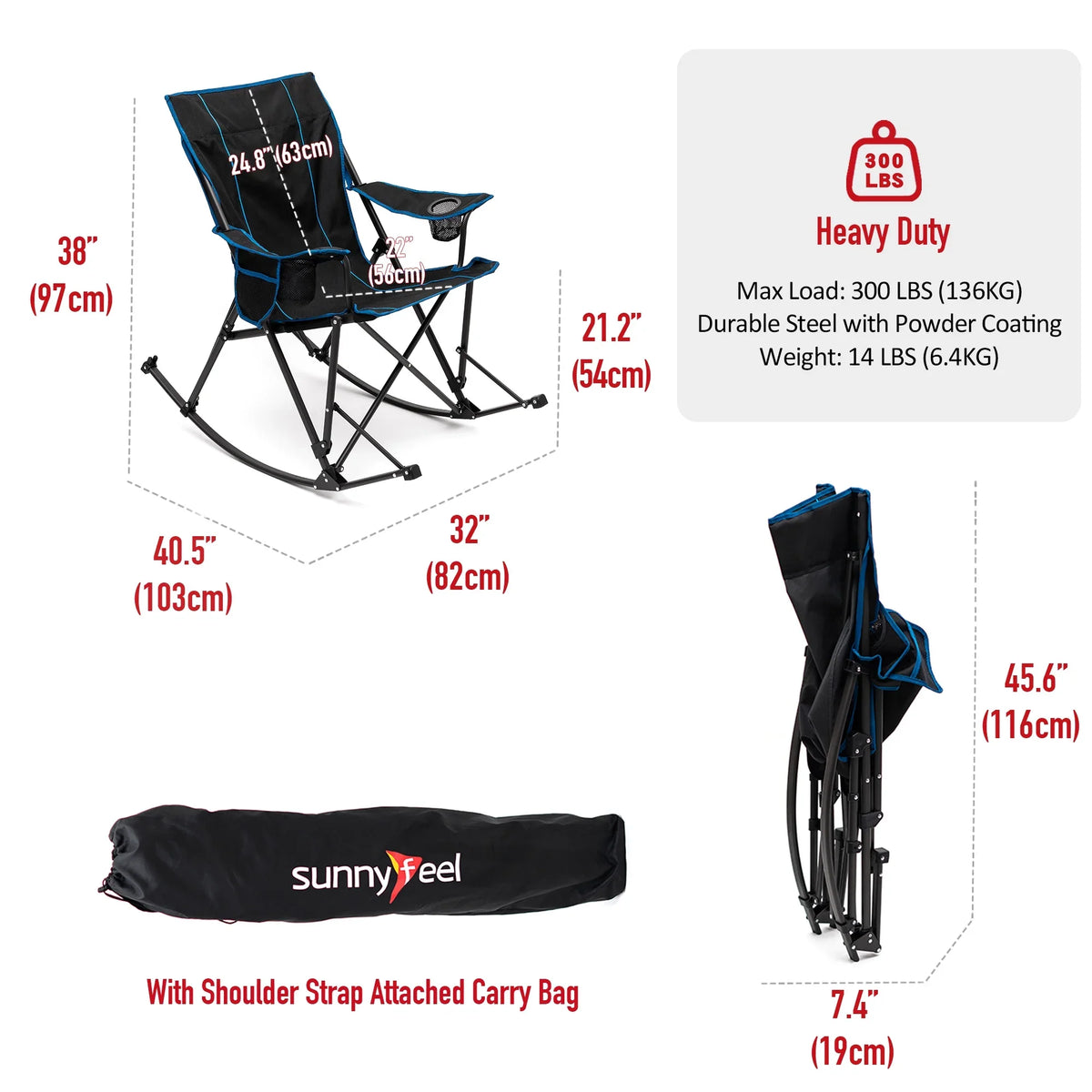 1 comfort Chair and your 17.2 Pockets - - - on adventures! strength with Camping Side outdoor Oversized Enjoy