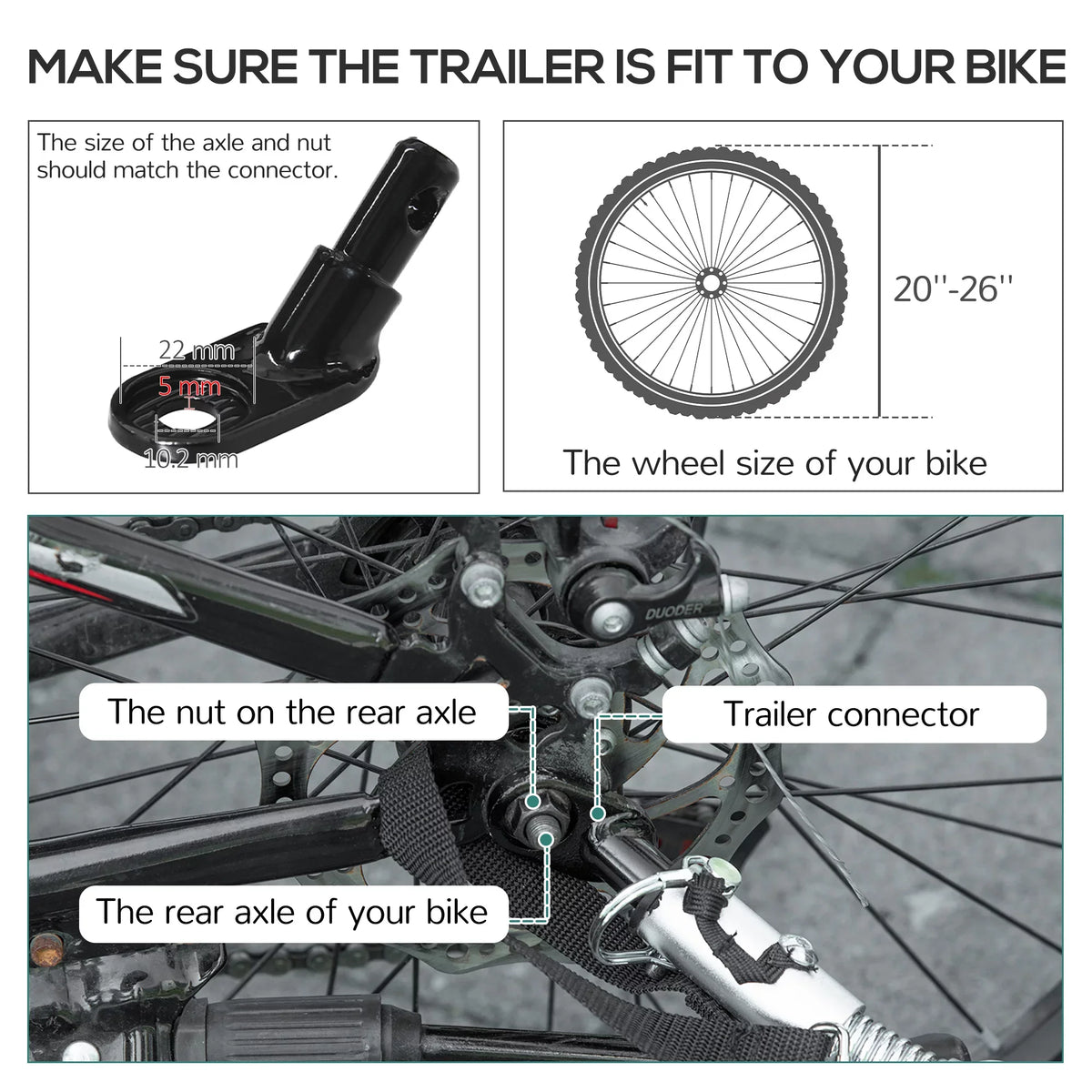 88 Bike Bike Safety Trailer Max Bicycle 16'' Cargo Load Wagon Trailer lbs Aosom with Wheels, Features, Triple Suspension,