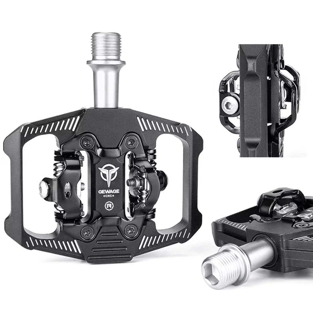 Pedals Efficient with Optimal Sided Pedals MTB Transfer for Clip Cleats Double
