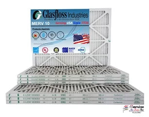 Made Size: 10 18x25x1 inch) - Air x -Qty:12 - 17.5 Filter MERV (Actual Furnace USA - 24.5x7/8 in Glasfloss