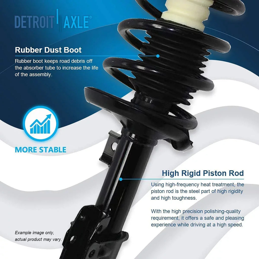 Axle 2011 2pc 2010 Springs Complete 2007-2009 Saturn Detroit for 2008 Struts Aura, 2006 Chevy 2005-2010 2004-2012 Struts Replacement Front Malibu, G6, Assembly - w/Coil Front Pontiac