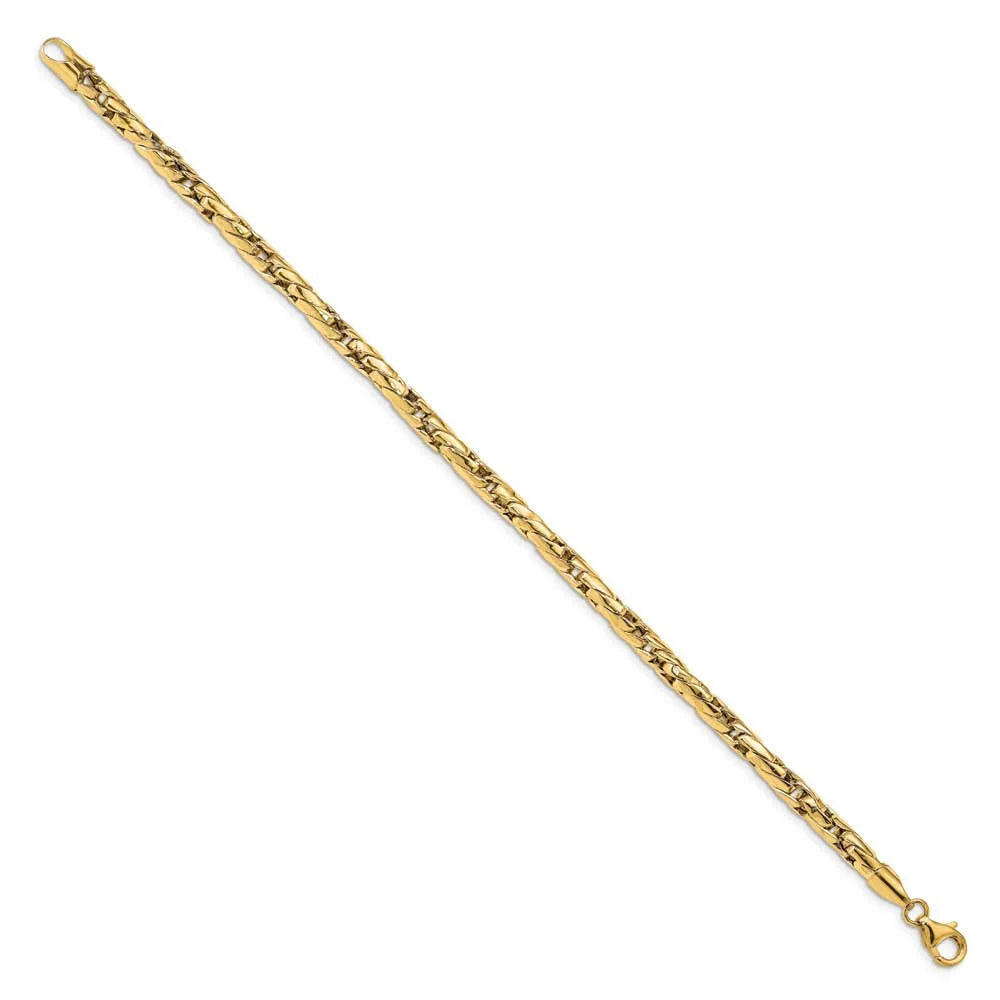 Polished Gold Men's 14k Fancy Link Bracelet