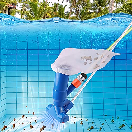 Pond Above Pool Pool Vacuum Poles Net, Jet to Handheld Hose Fountains Attaches Handheld Pool 4 Cleaner Skimmer Pool Garden Vacuum Cleaner Upgraded for with Portable Spa Section Ground of 60",