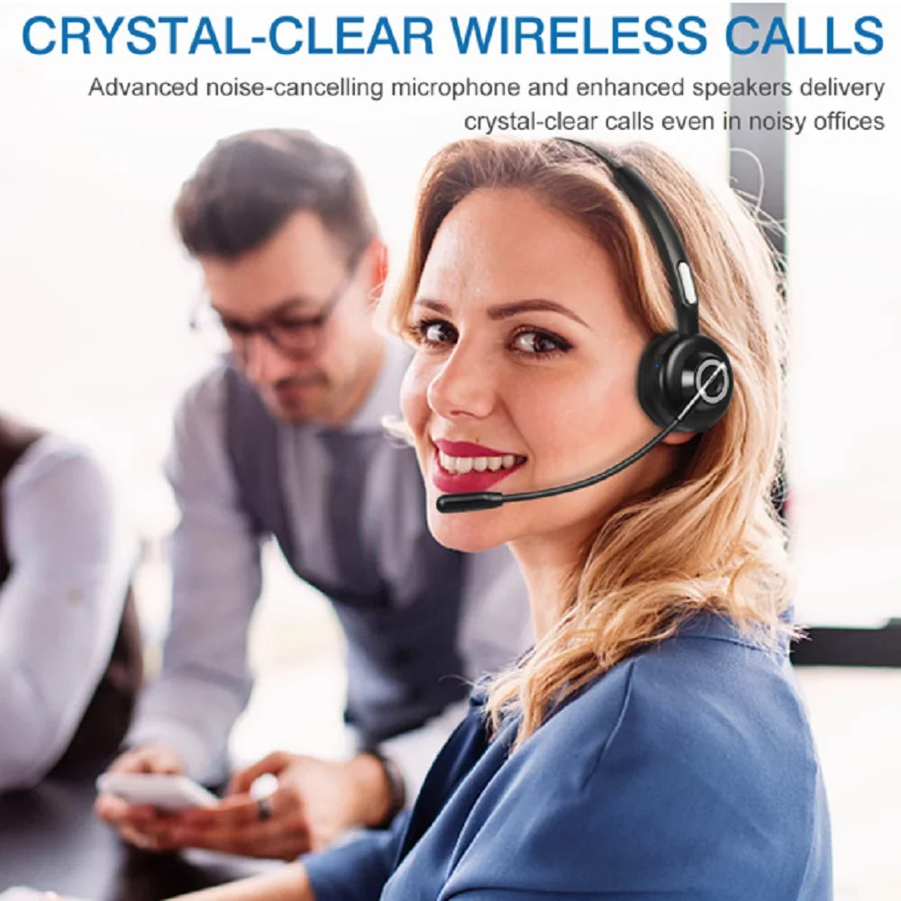 Cell with Function Microphone, 3 Charging Base Wireless Wireless with Headset, for Charging Bluetooth Phone Dock Mic UX-M97 Headset Noise NEX Comfortable Mute vivo Headset Isolation With
