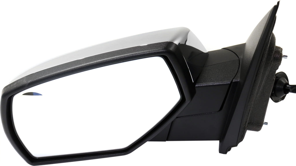 Compatible Chrome With Left HD Chevrolet Kool-Vue Silverado Side Sierra Driver Heated 2500 Mirror 2015-2018 3500 GMC