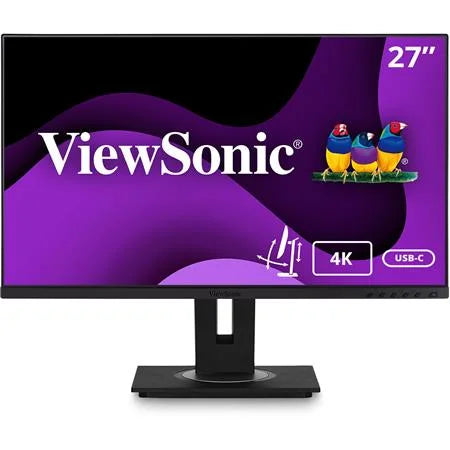 IPS Degree Display 3.2, HDMI, Tilt Ergonomics Monitor Port Office 40 Inch RJ45, ViewSonic C 27 Docking and for Home Integrated 4K USB VG2756-4K and with