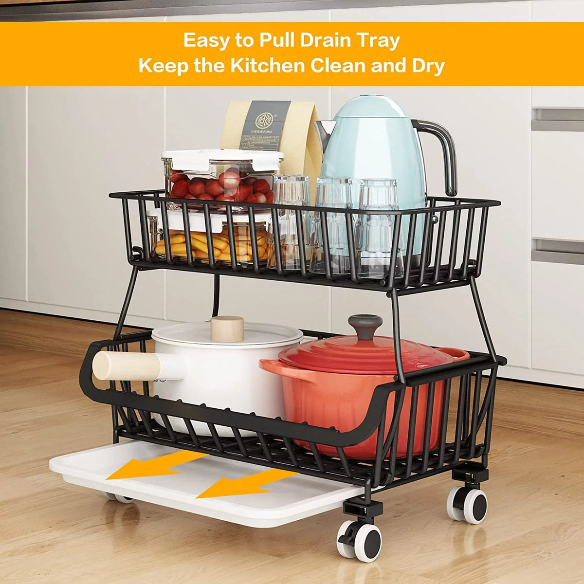 4-Tier Vegetable Stackable Basket Black Car Basket LEZZYRUCK Storage Garage for Fruit Pantry,Bathroom,