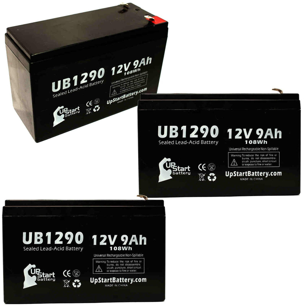 Universal Terminal Lead 9Ah, to UB1290 3x Terminal, Amigo F1 Includes 6 Replacement - Adapters Acid SLA) Sealed F1 (12V, Battery Mobility Battery F2 AGM, - 9000mAh, Pack - TravelMate Compatible