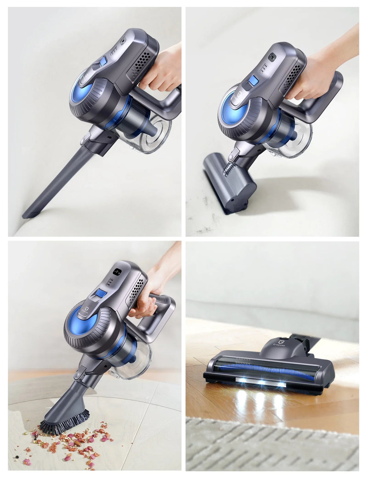 1 Suction, Cleaner, 23000Pa 6 Floor/Carpet/Pet/Hair in Vacuum Home/Car/Hard Vacuum Runtime, Cordless Lightweight for Powerful Long Battery, Detachable 35min with Handheld