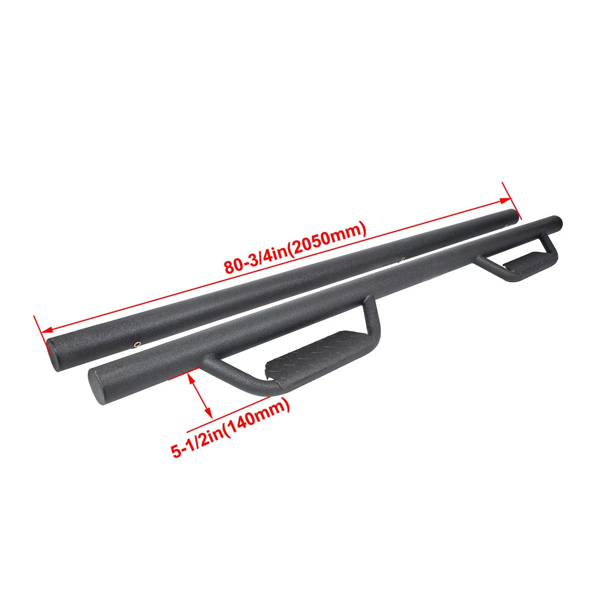 Board Kojem Black Steps Running Steps Tacoma Double/Crew Bar for Cab 2005-2023 Side Matte Bars Toyota Door Nerf Hoop Dropped
