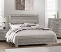 Eastern 1pc Style Modern Rustic Furniture King Size Gray Bed Finish Bedroom