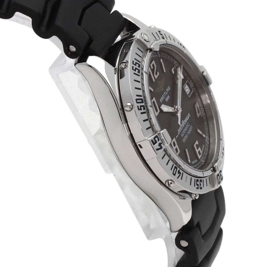 BREITLING Watch (Good) Men's A17350 O'Shearn Pre-Owned Stainless Steel/Rubber Colt