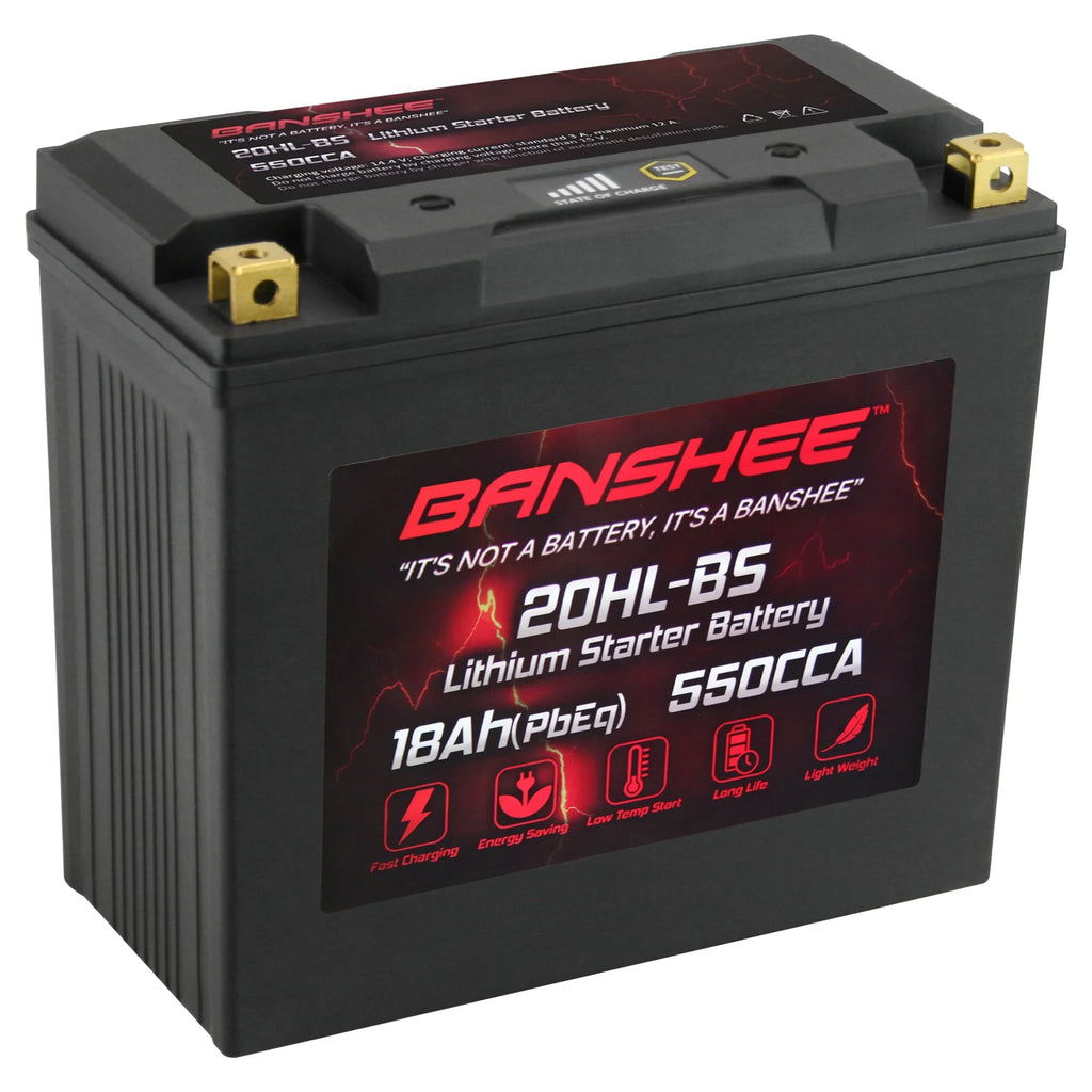 LiFePO4 Cruiser Battery with V92TC 2002 to Banshee Deluxe Victory 2002 YTX20L-BS Compatible Motorsports Touring