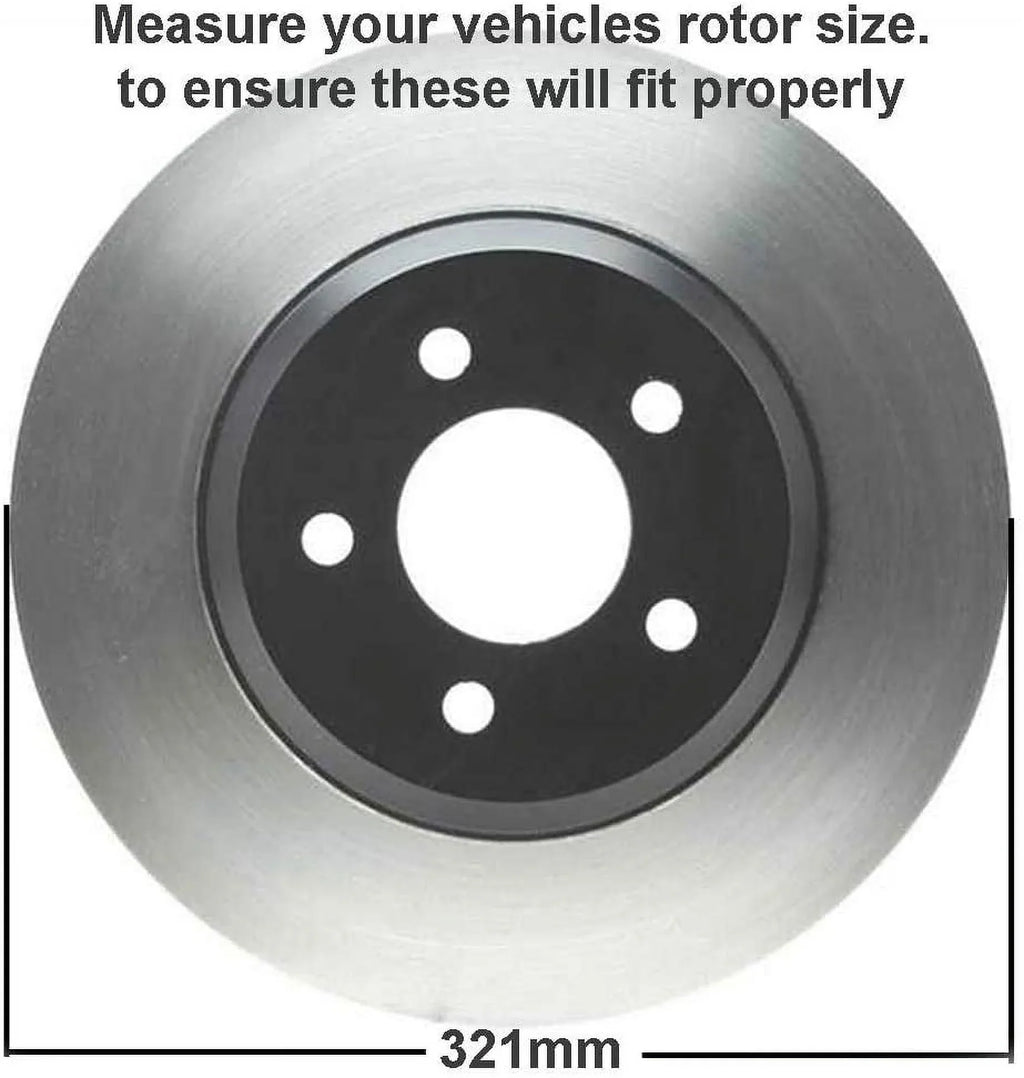 9-5 Rotors Rotor Pads Disc Ceramic Kit GMC LaCrosse Front Impala - Detroit Saab Malibu Equinox Brake : Limited 12.64'' Buick Regal Terrain Axle Brakes Chevrolet for Brakes