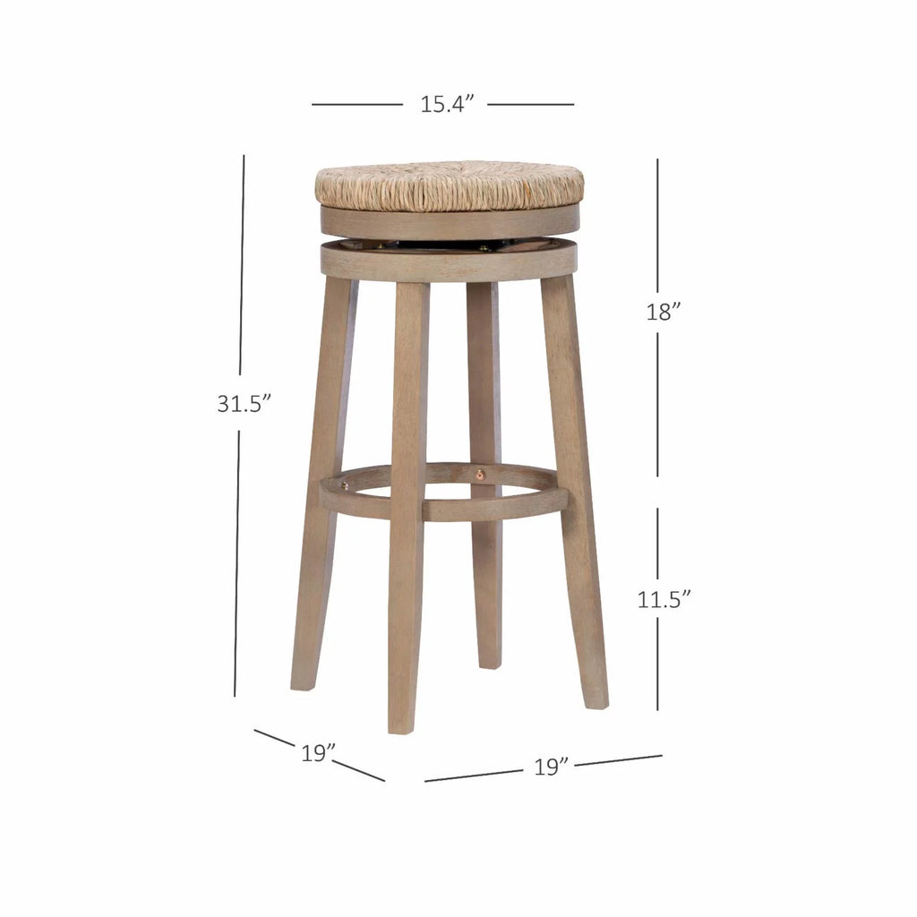 Stool Bar Natural with in. 31 Swivel Powell Morgan - Natural Rush