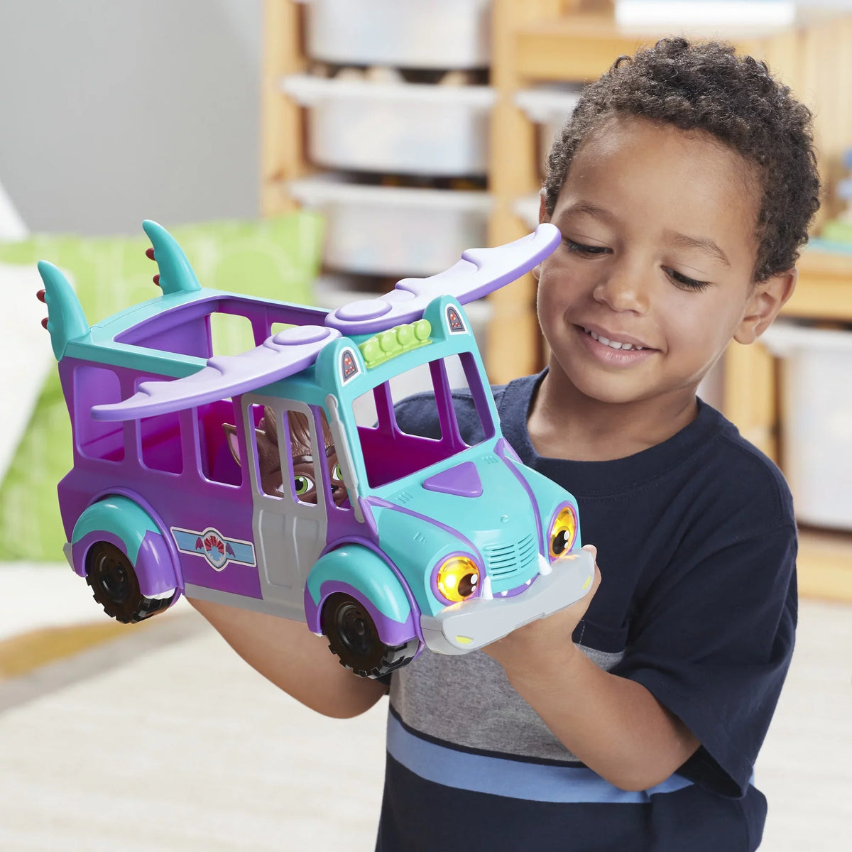 Sounds, and Netflix Toy Music Up Lights, Monsters Super Monster GrrBus with Bus 3 Ages and