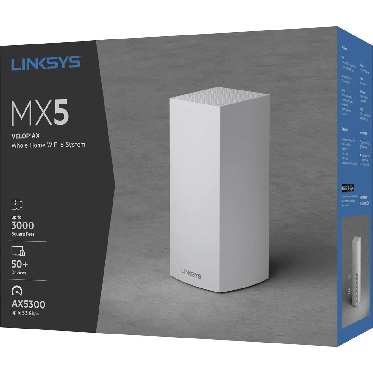 AX White MX10 6 System, Linksys Home Velop WiFi Whole