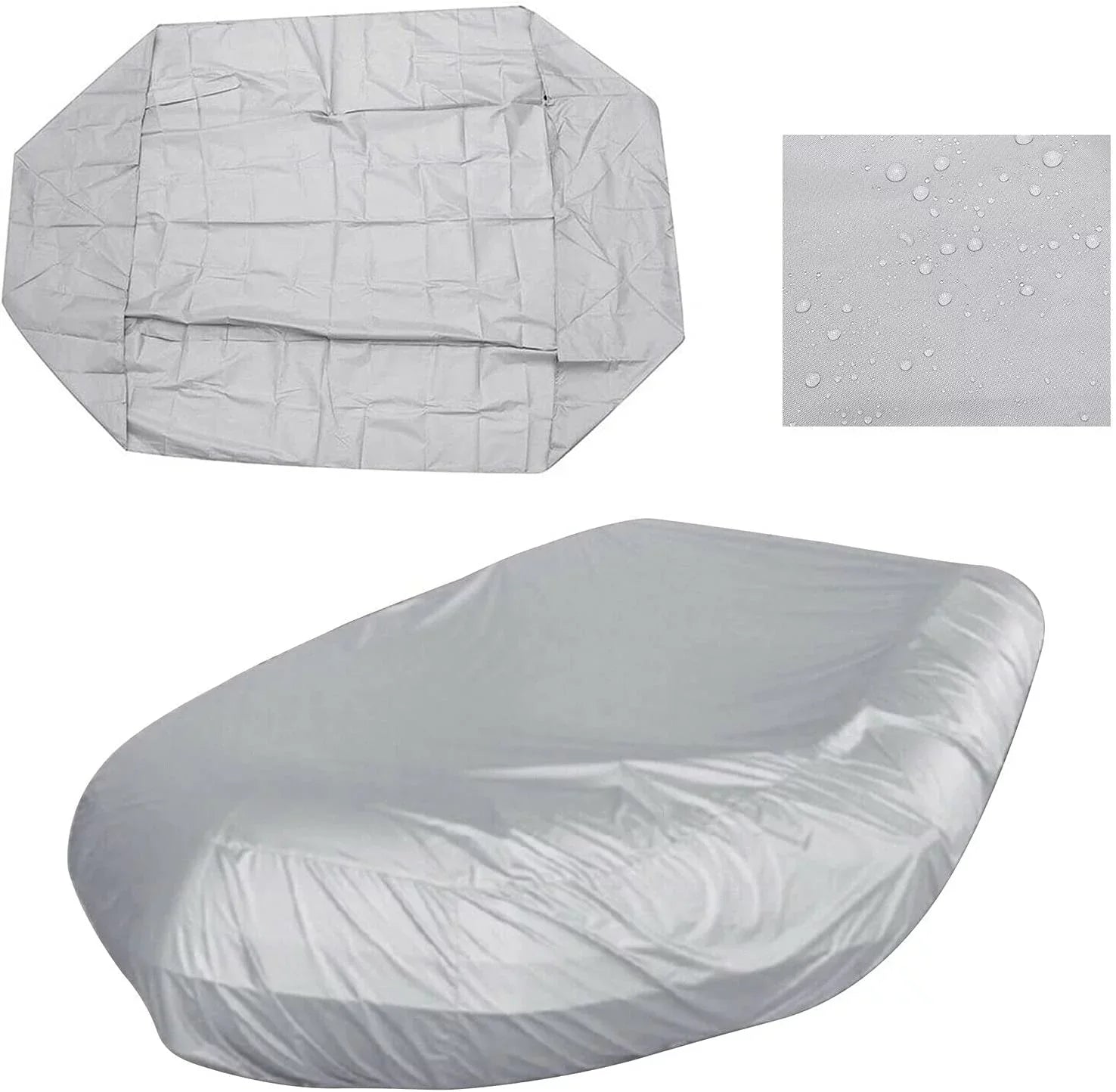 Fishing UV-Resistant Inflatable Professional Boat Grade Boat Cover Hull Miumaeov Polyester for Boat Waterproof Heavy-Duty Boat and Bass Speed Type Marine V-Shaped