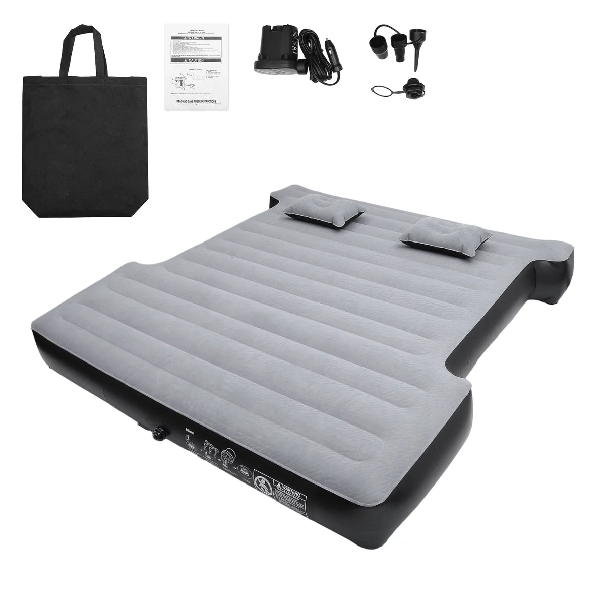 Bed Inflatable Bargains Truck PVC Pump Air Electric Gray with Thickened Full-Size Kit Short Universal 5.5-5.8ft Unique