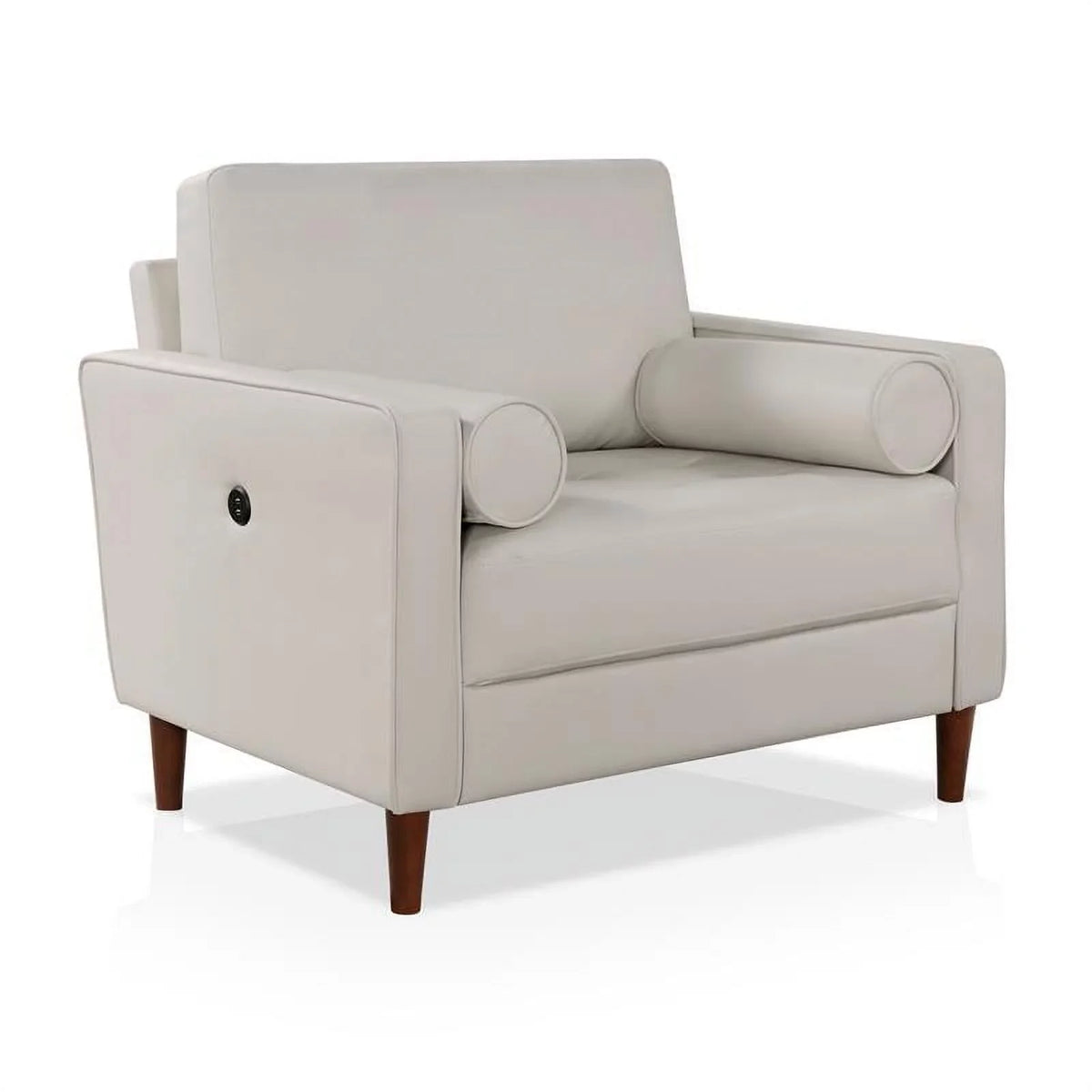 Leather Furniture America with Ivory in Port USB of Faux Chair Oppio