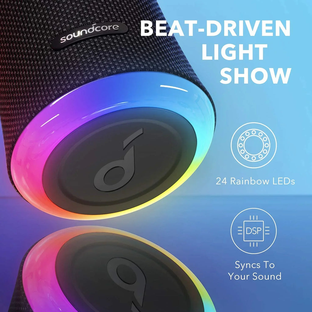 Anker Black Waterproof (Refurbished) Bluetooth Speaker Wireless 2 Flare by Restored Soundcore Portable