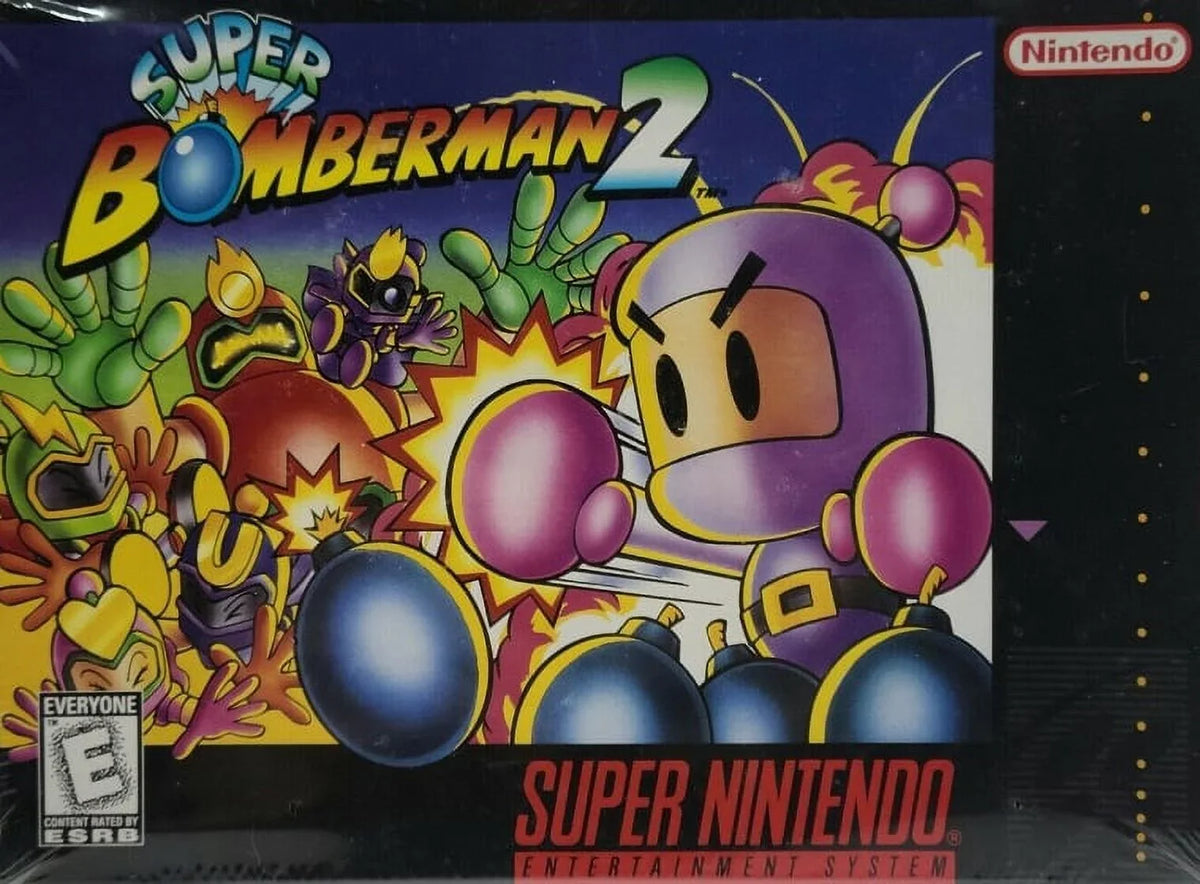 1994) Restored 2 Game Bomberman Super Nintendo, (Super SNES (Refurbished) Maze