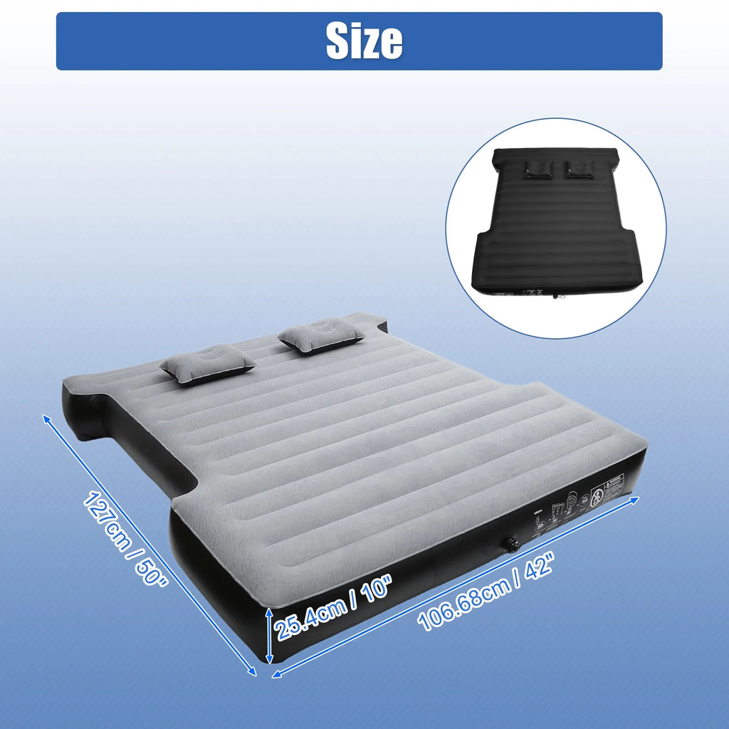 Bed Inflatable Bargains Truck PVC Pump Air Electric Gray with Thickened Full-Size Kit Short Universal 5.5-5.8ft Unique