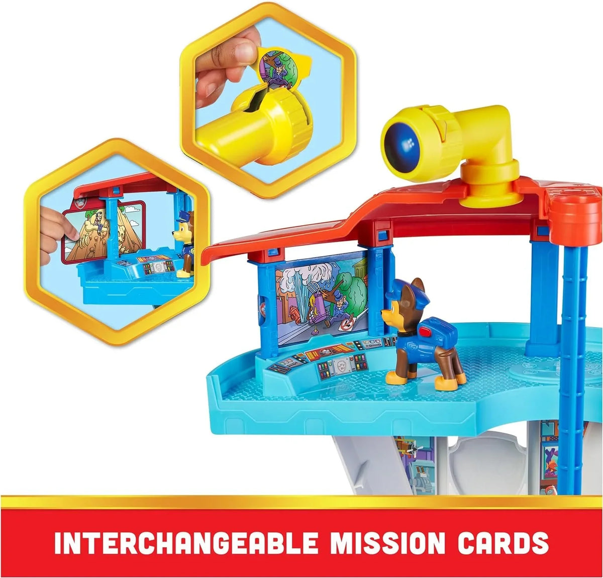 2 Chase Tower Car Figures, Toy and Ages Cruiser Patrol Accessories, Kids and 3 Police Lookout Toys up for Playset Launcher, with Paw Action Chases