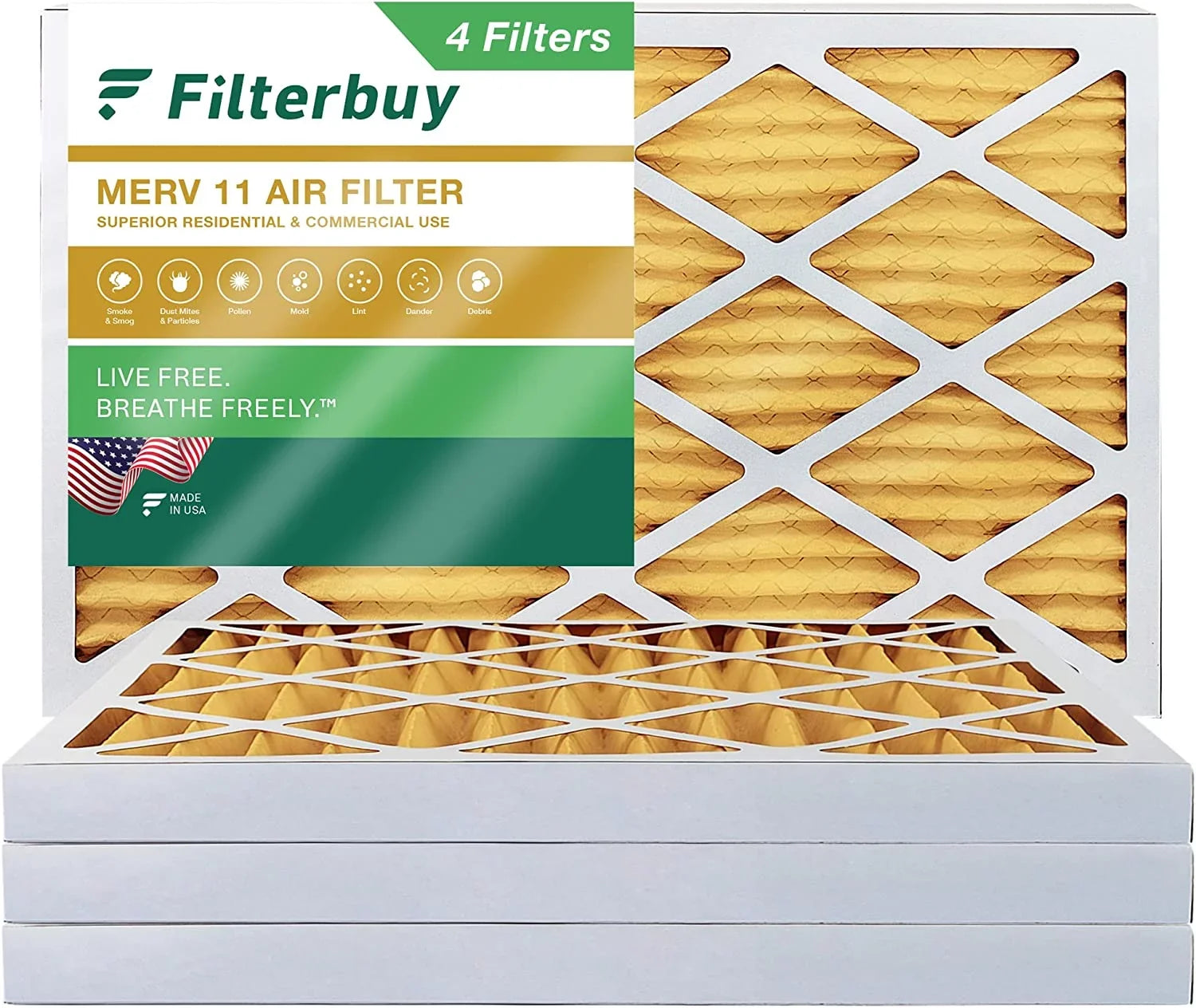 10x17x2 (4-Pack) Filters 3410 Filtration MERV Furnace Pleated WEN HVAC 11 Air Air Filterbuy System AC for