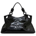 (Good) Cartier patent L1000833 mast Pre-Owned ladies tote bag black Marcello leather handbag SM enamel