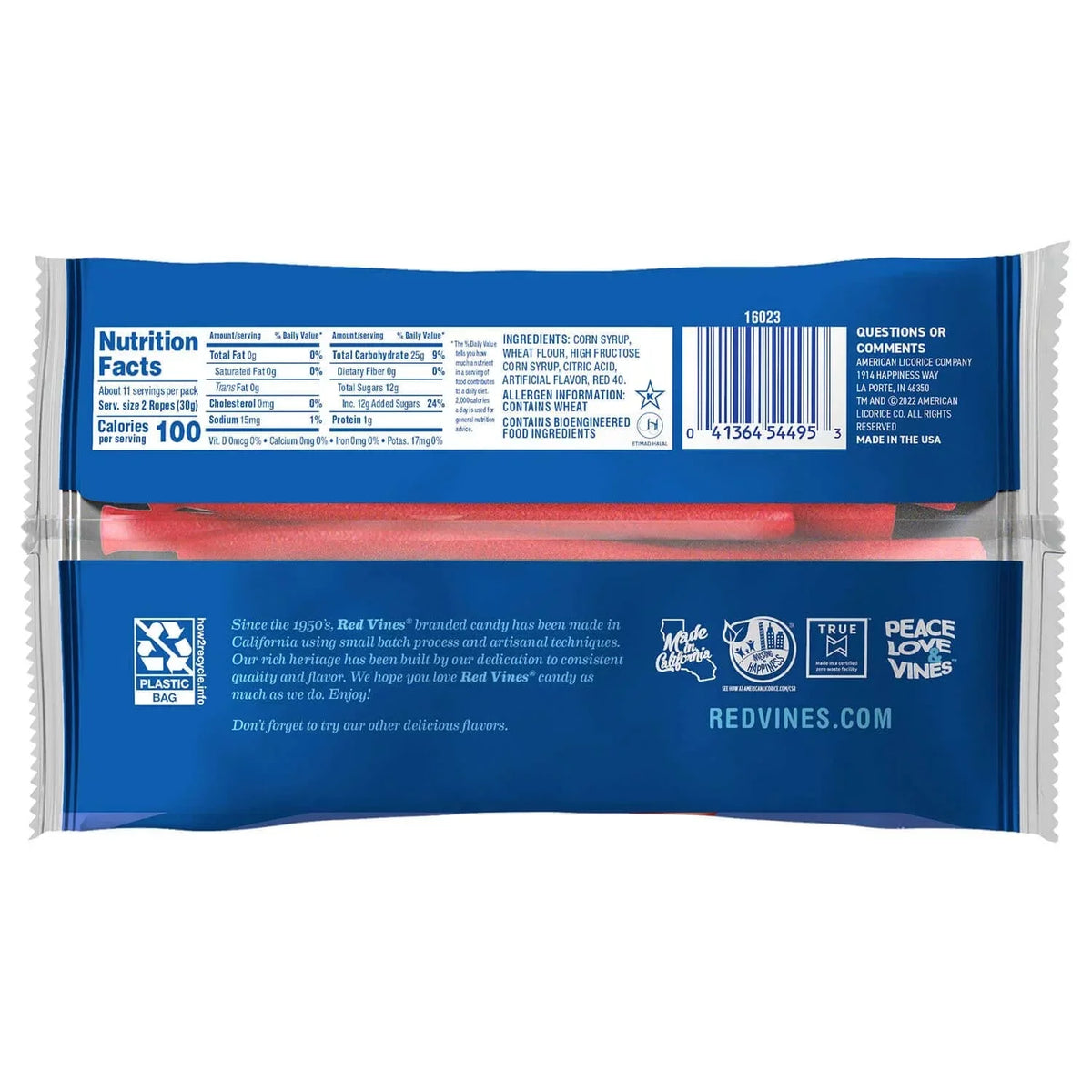 of (Pack Vines Bag 18) Ounce Ropes 12 Red