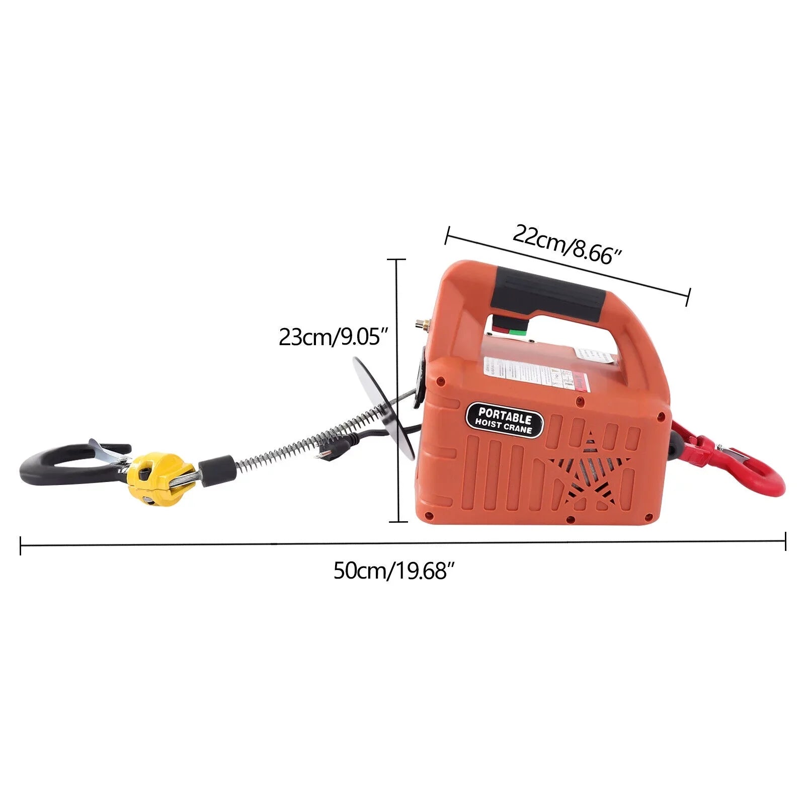 1100lbs Remote Wireless 3in1 Hoists Lift Portable TFCFL Crane Winch Electric