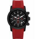Black Men's Stainless IQ24Q1020 Watch Rubber Quartz Design Steel Dial Danish