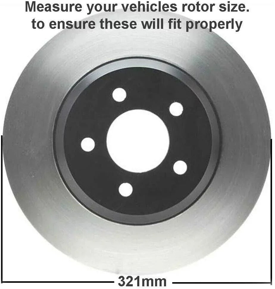 '- Brake Allure Brakes Kit for Rotors Axle Limited Equinox Buick Terrain LaCrosse Ceramic Chevy Pads Front GMC Brake Regal Detroit 9-5 & Drilled Slotted Impala Malibu 12.64" Rotor Replacement: