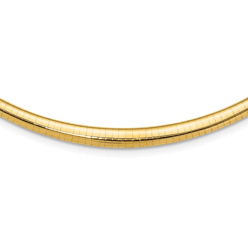 Graduated Necklace 14k QODG6-16 3/6mm Polished Omega