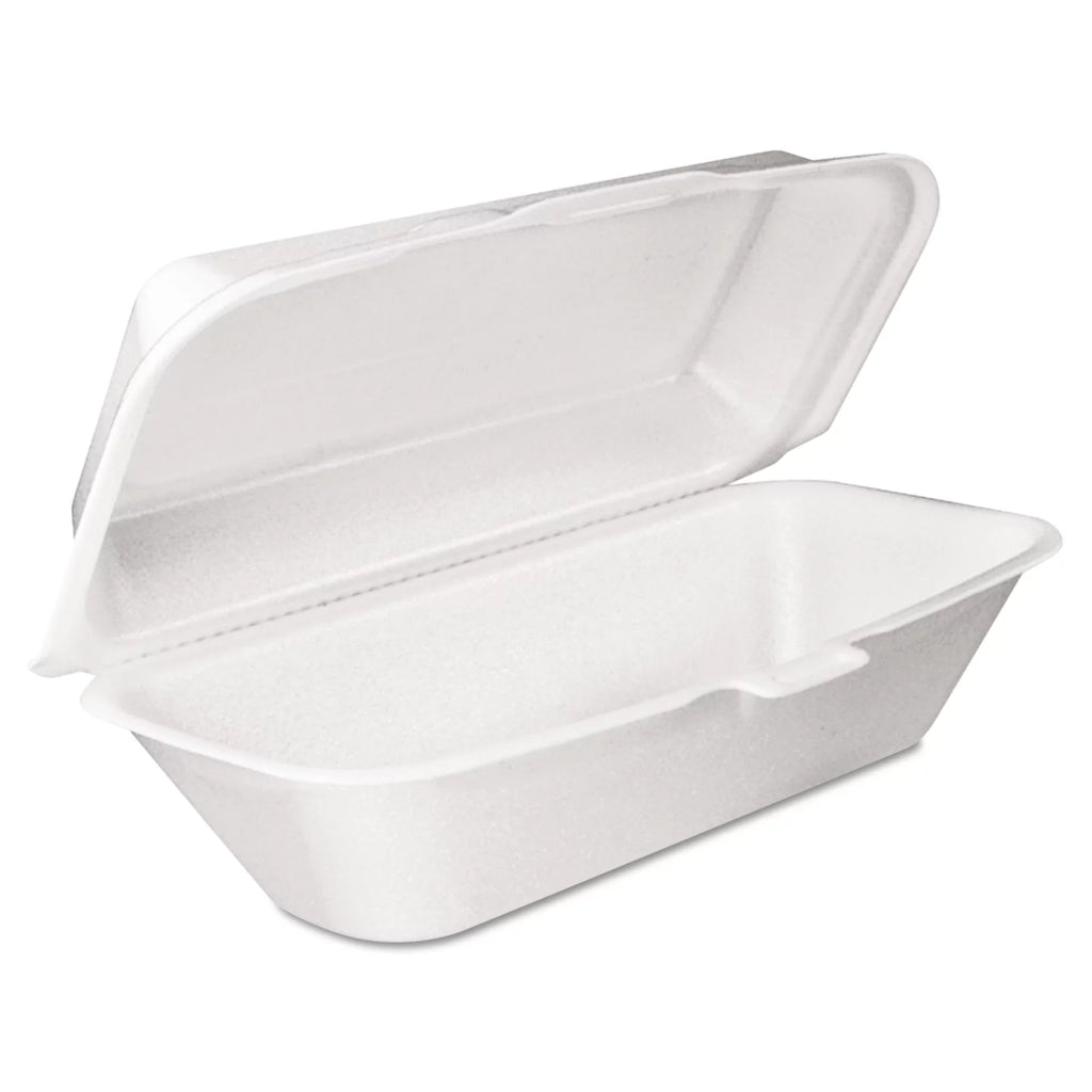 4 Removable Lid, Bags/Carton Dart 5.3 Container, -DCC99HT1R Lid 3.3, with White, Container x 9.8 x Hinged Foam Hoagie 125/Bag,