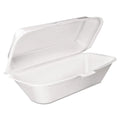 4 Removable Lid, Bags/Carton Dart 5.3 Container, -DCC99HT1R Lid 3.3, with White, Container x 9.8 x Hinged Foam Hoagie 125/Bag,