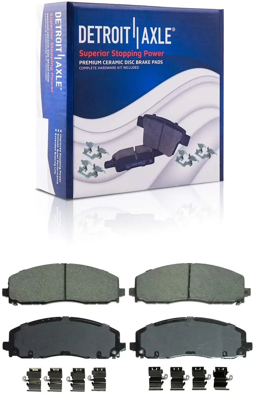 Brake Pacifica C/V Kit Brake Replacement & Grand Front Dodge Ceramic VW Caravan Brakes - Rotor Rotors Routan Pads: Town Chrysler Journey Ram Axle Detroit for Country 12.99"