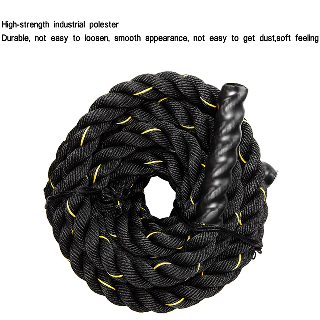 & Gym Heavy Training Rope: Polydac Heavy Strength width 49.2ft Conditioning Cross Cardio, Training, Length, NK Training Weight 1.5'' Undulation - & Ropes Battle