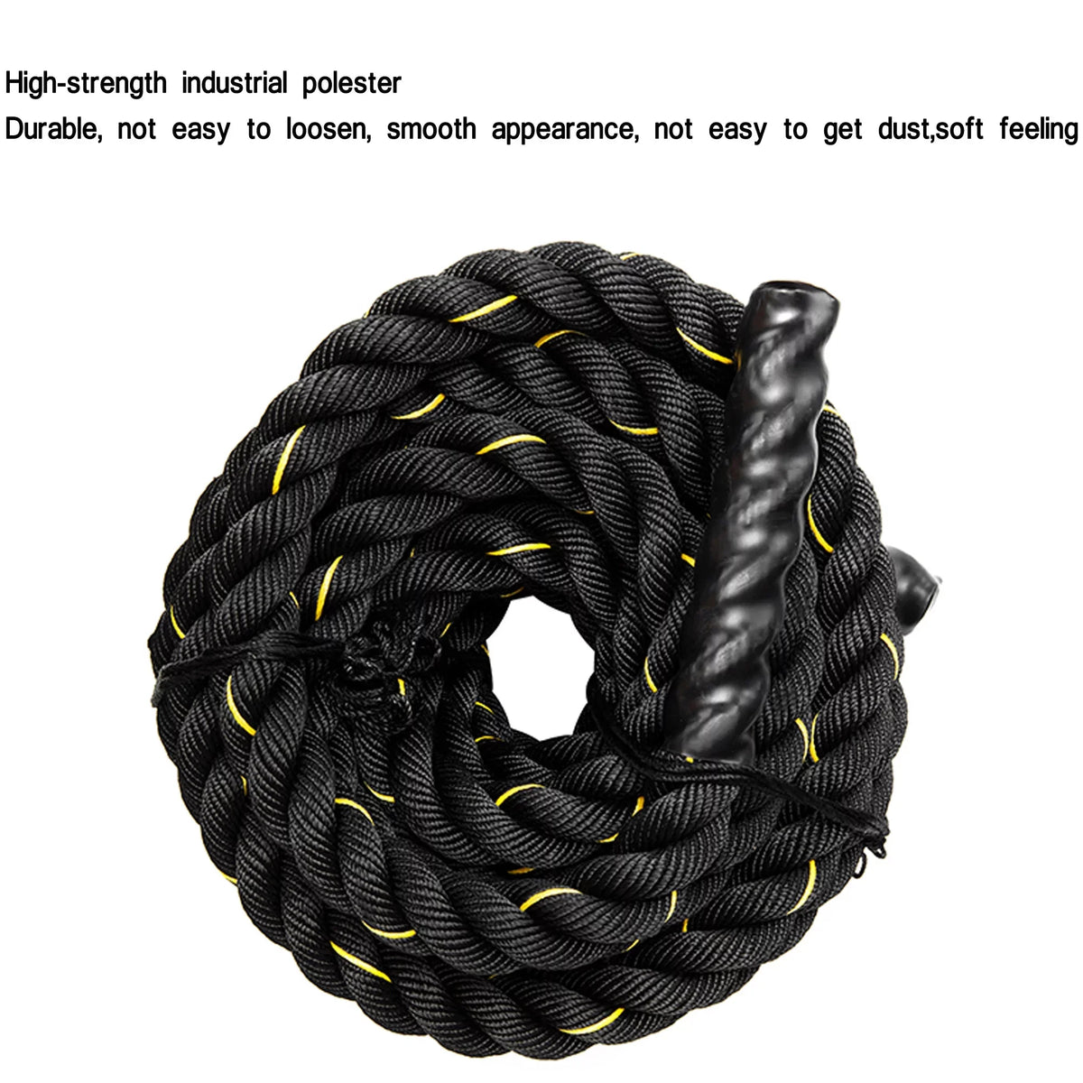 & Gym Heavy Training Rope: Polydac Heavy Strength width 49.2ft Conditioning Cross Cardio, Training, Length, NK Training Weight 1.5'' Undulation - & Ropes Battle