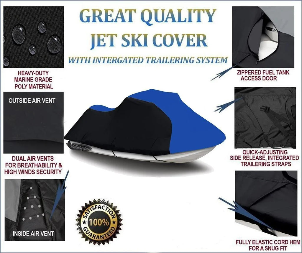 2021 2020 D 2015 2017 for HEAVY-DUTY, / Cover Kawasaki 2019 Jet Compatible 2008 2022 2007 2013 2009 Ultra 2008 2018 BLACK 2012 600 BLUE 250X 2010 Ski 2007 2011 Watercraft 2014 LX 2016 /