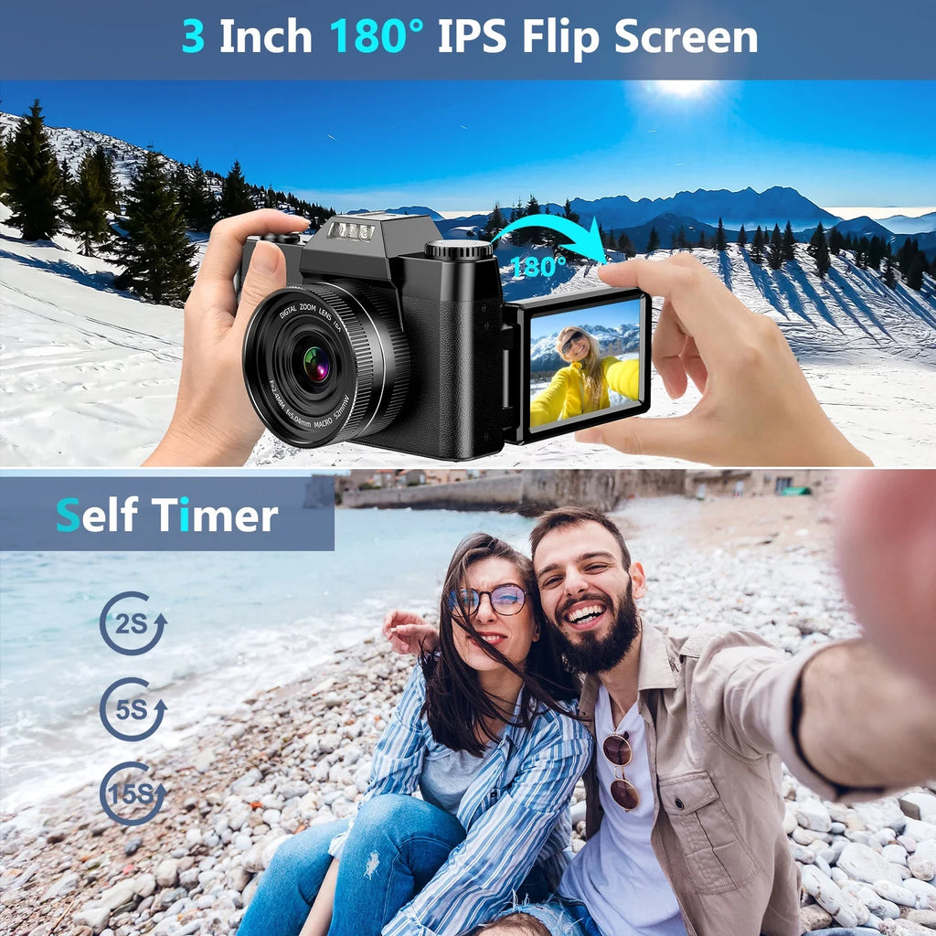 with 48MP Card Camera Batteries 4K Youtube Camera and Camcorder 32GB Vlogging Camera Video MARVUE for 30FPS Digital SD Video 2