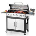 Side Steel with Stainless Living 6 Propane Burner Grill BBQ Gas Summit Grill Burner